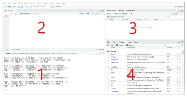Interficie de RStudio