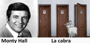 El presentador de televisión Monty Hall y su amiga.