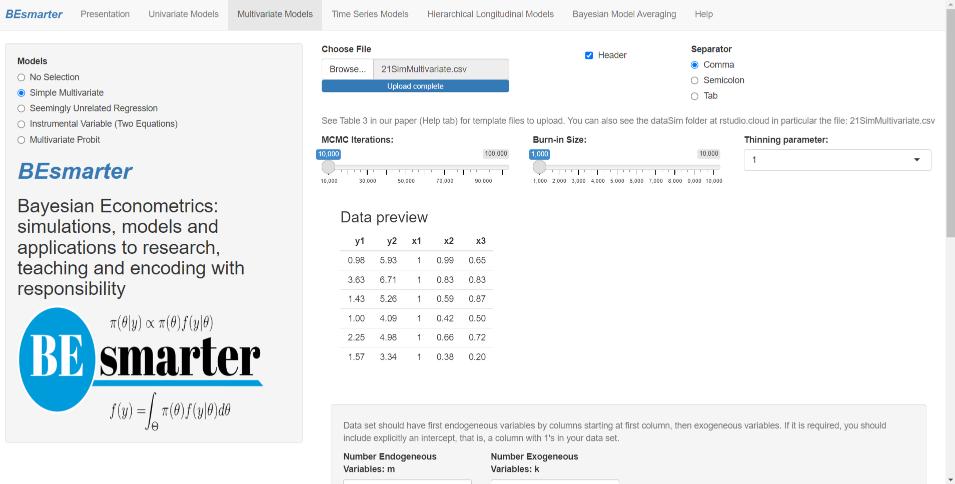 Multivariate models: Simple multivariate.