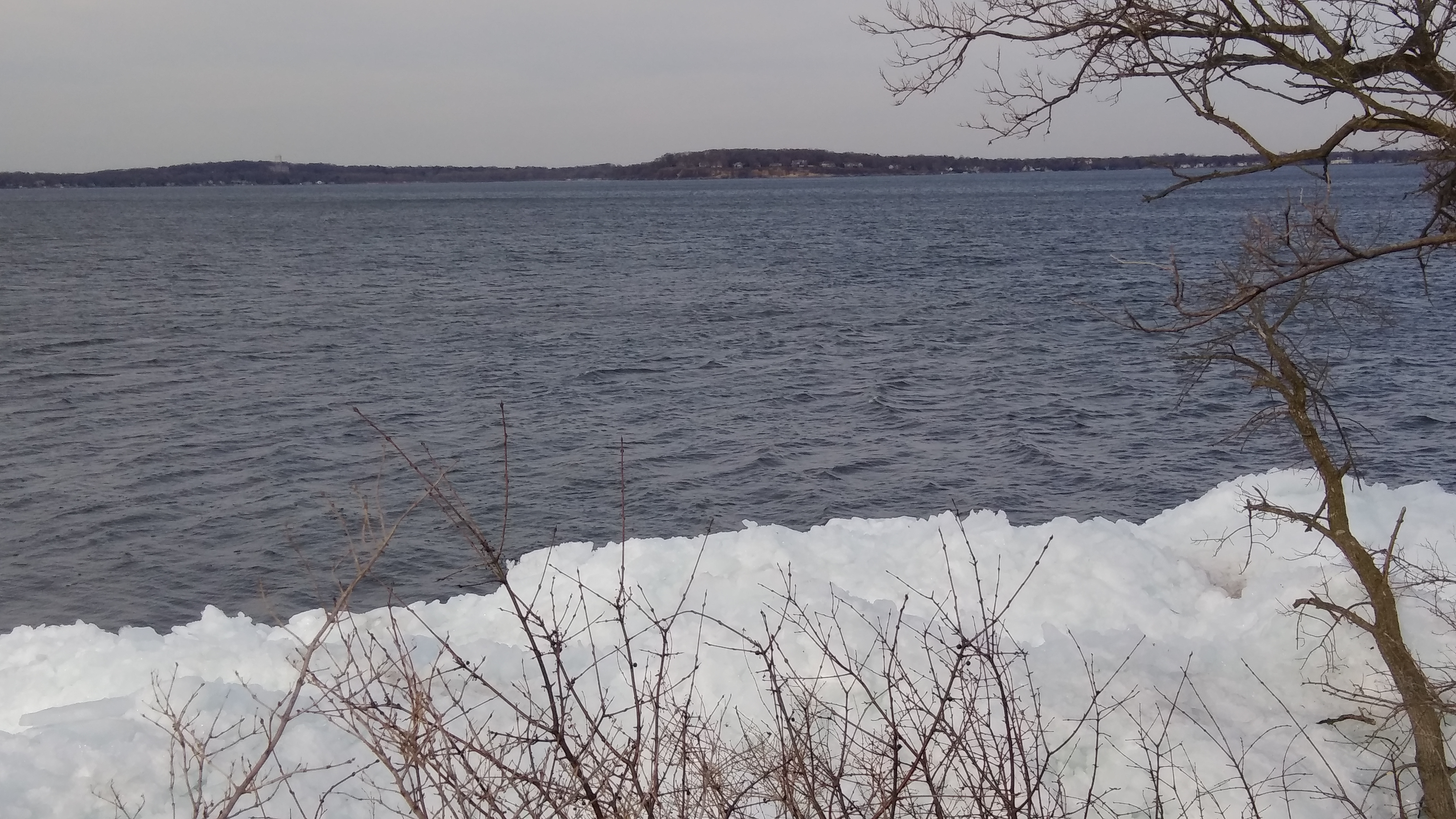 Maple Bluff 2021-03-21 Maple Bluff from Picnic Point on March 21, 2021