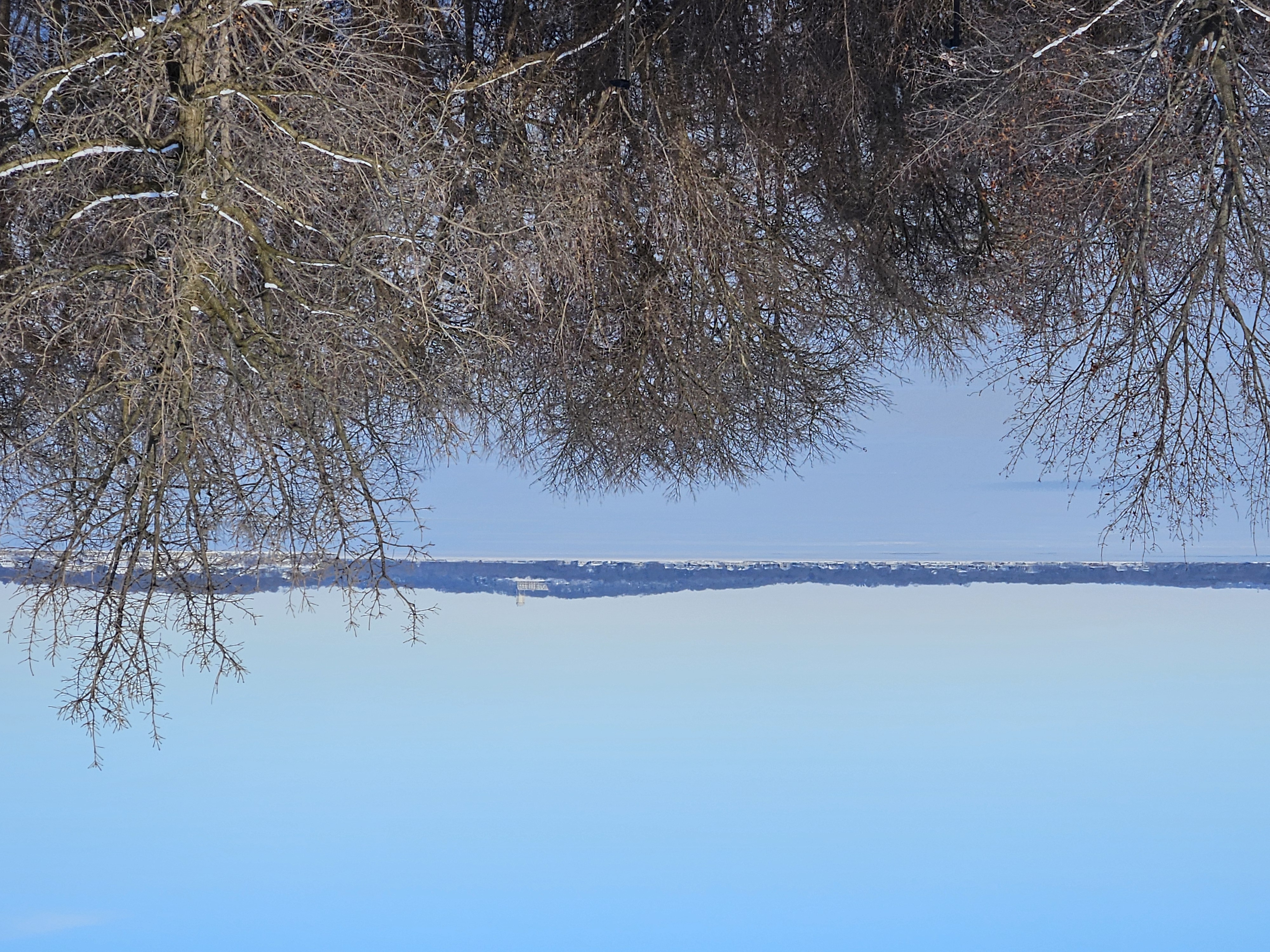 east Lake Mendota from Observatory Hill Maple Bluff from Observatory Hill on January 15, 2024