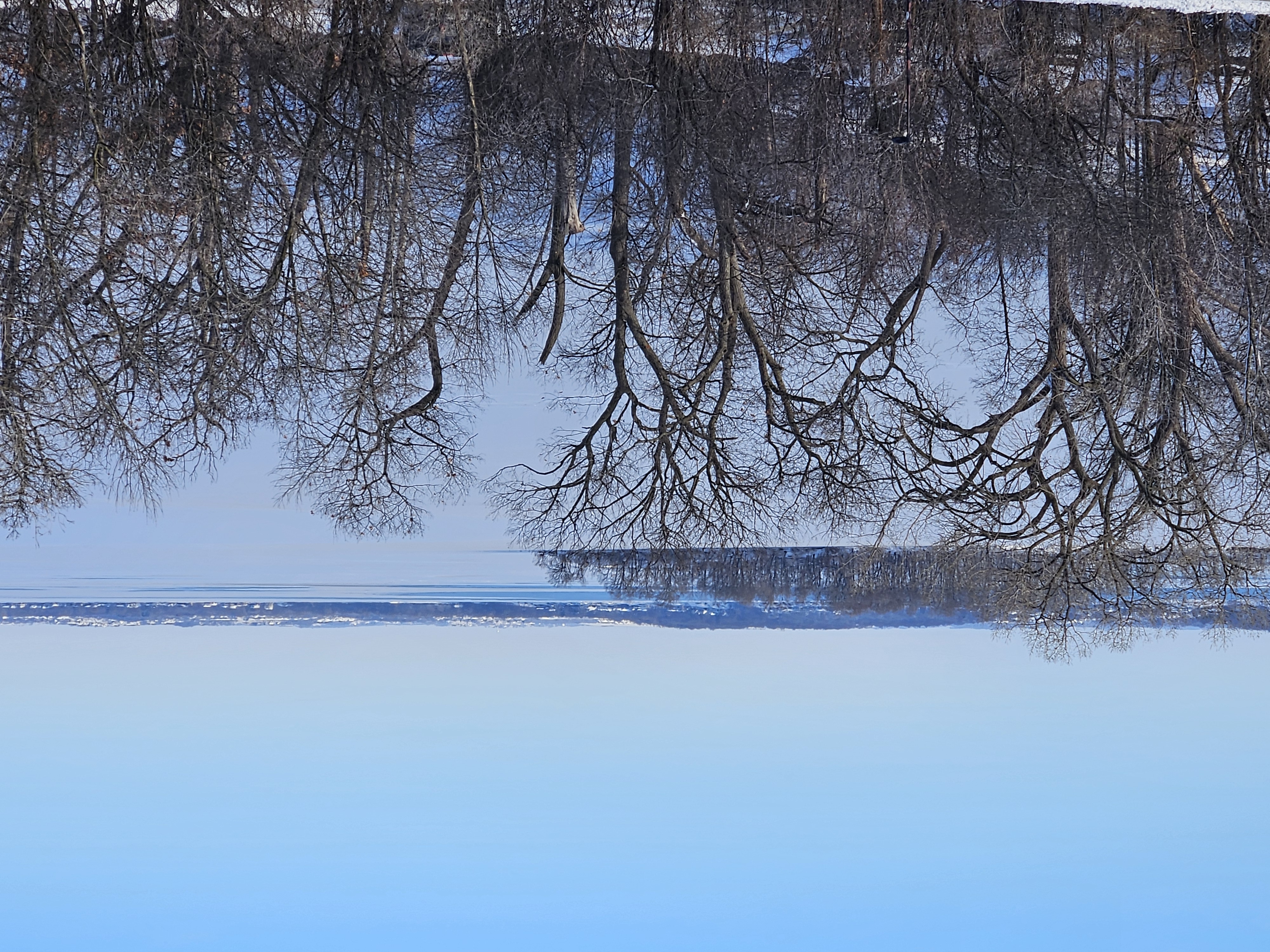 west Lake Mendota from Observatory Hill Picnic Point from Observatory Hill on January 15, 2024