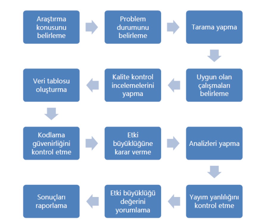Şekil 3. Meta analiz adımları