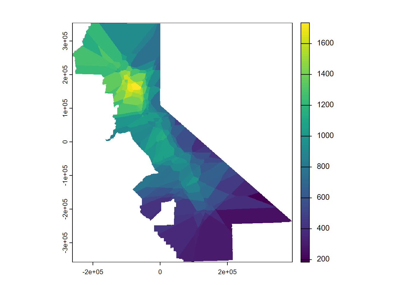 Nearest neighbor interpolation of precipitation