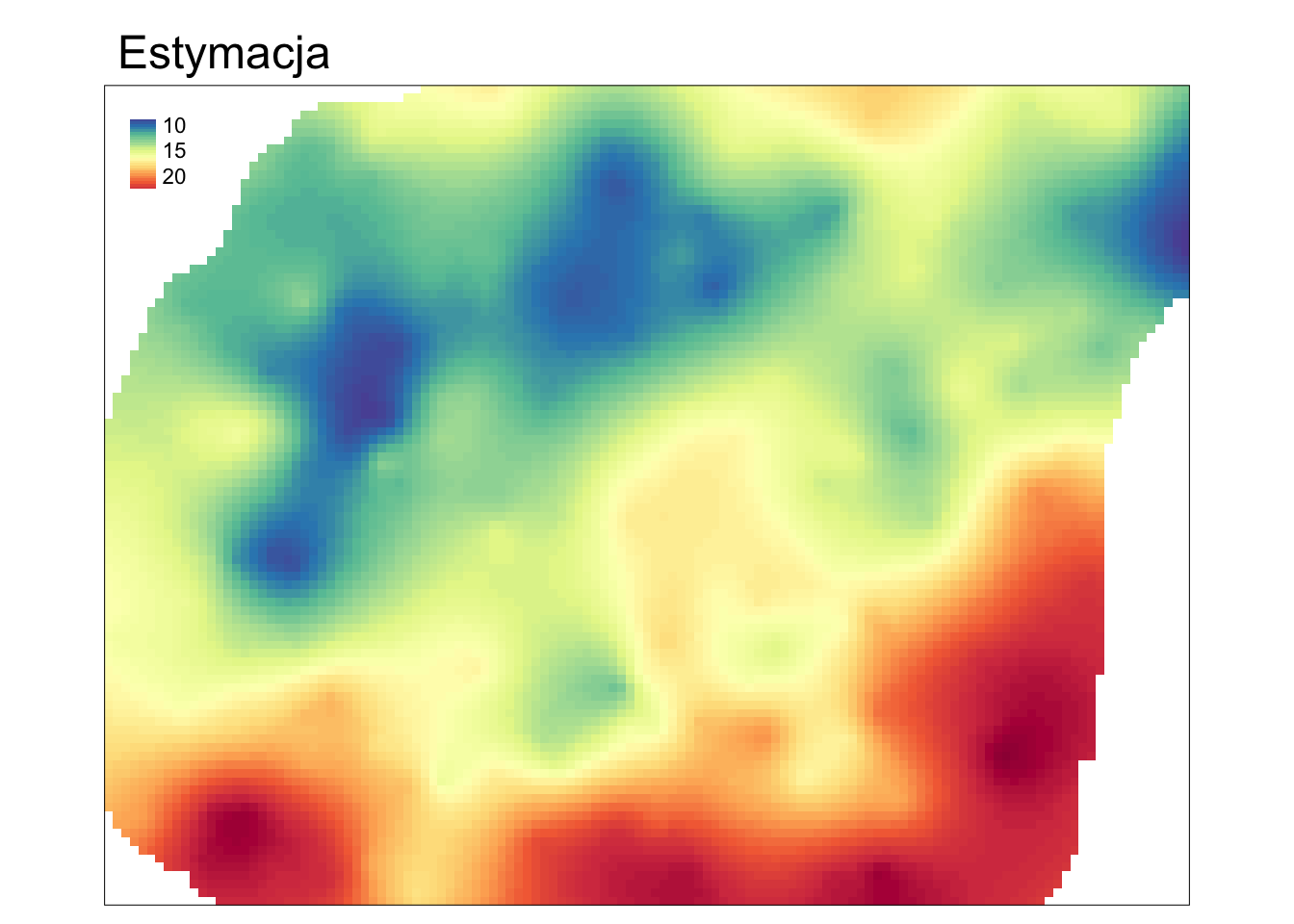 Estymacja (oszacowanie) wartości badanej zmiennej dla całego obszaru.