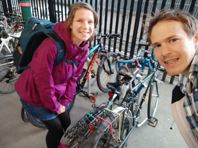 Like most trips, this one has an obligatory bike photo. Saying goodbye to Leeds.