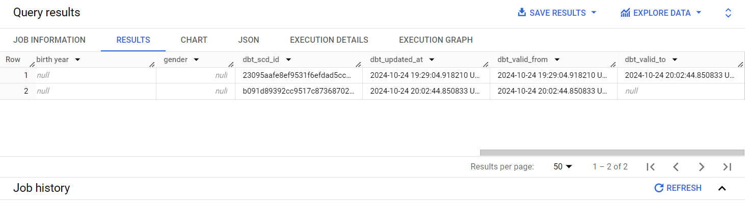 Snapshot example