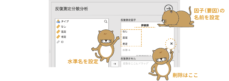繰り返し要因の設定