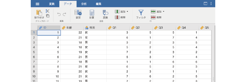 練習用データファイル
