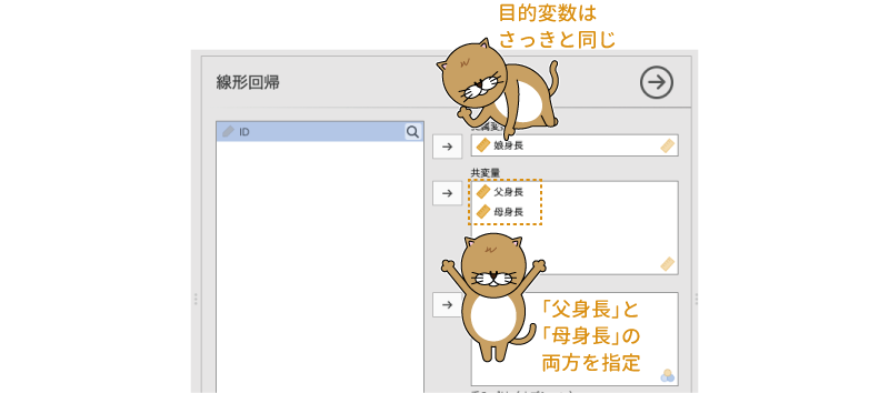 複数の予測変数を用いた分析