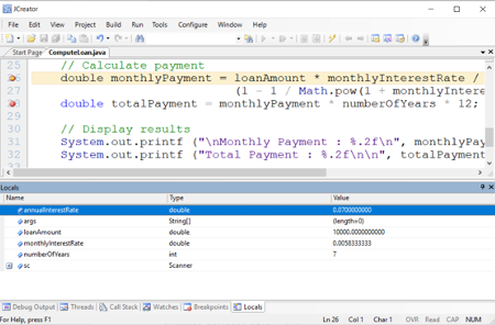 ภาพที่ 5-12 การกำหนดจุด break point