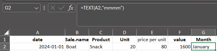 ตัวอย่างการใช้ คำสั่ง TEXT()