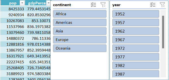 เมนูการปรับแต่ง slicer