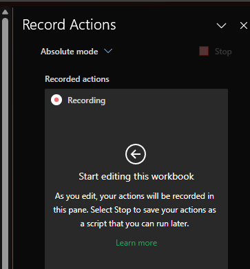 เมื่อหน้าจอนี้ปรากฎทางขวา แสดงว่า Excel พร้อมบันทึกการทำงานของเราแล้ว
