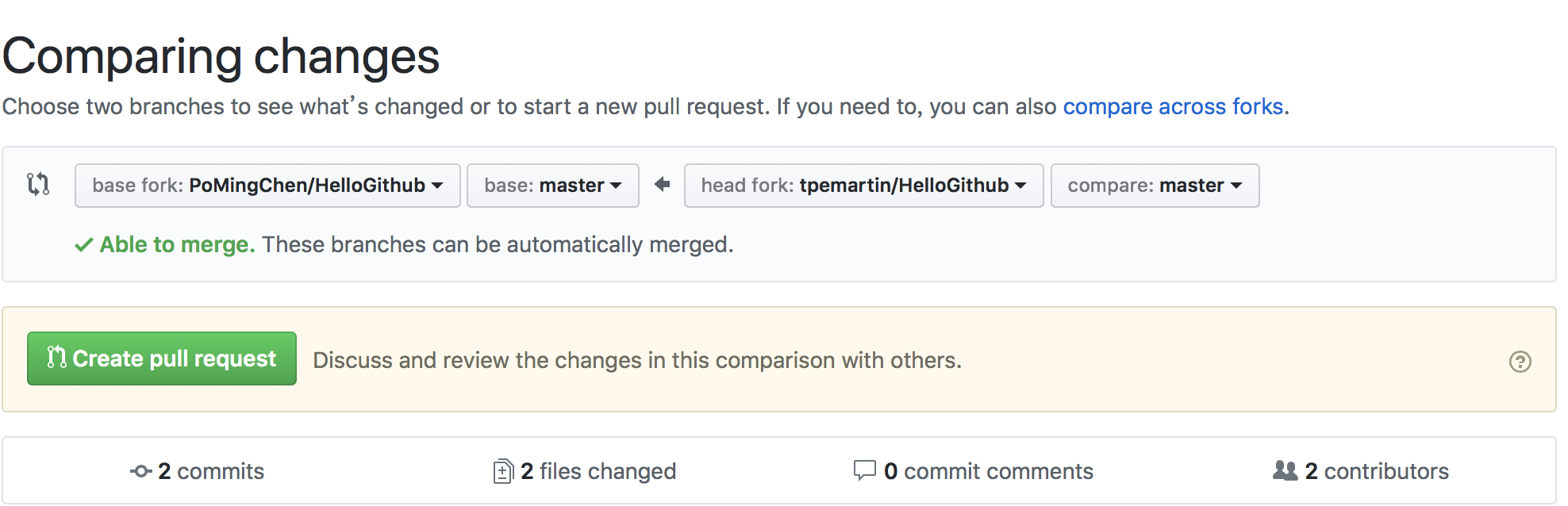 步驟5:點Create pull request
