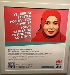 Ad recruiting participants for an opt-in health study. (Photo taken by one of the Authors, June 2021.)